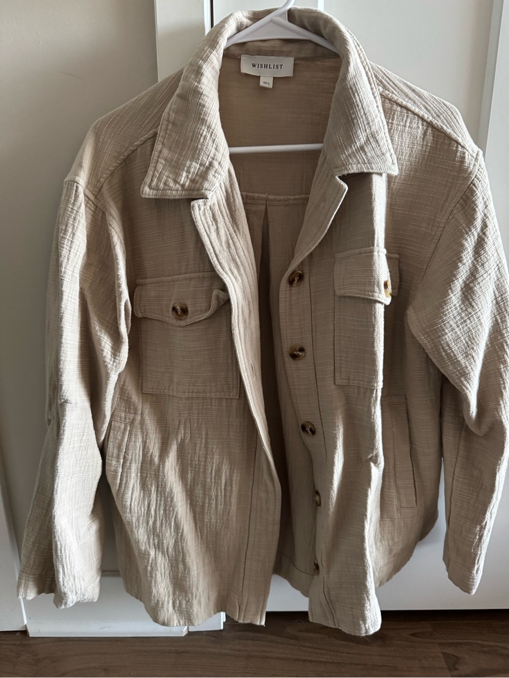 Wishlist Neutral Beige Collared Jacket
